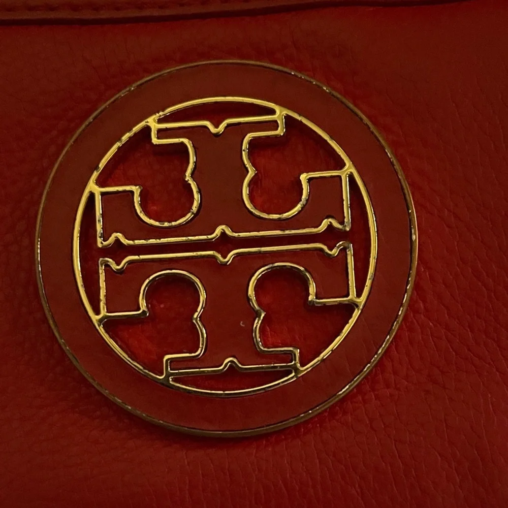 Tory Burch Bold Red Zip Around Wallet